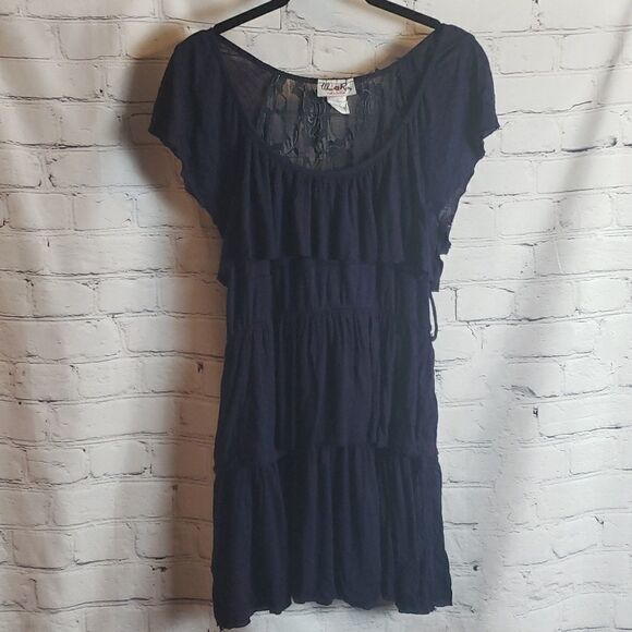 Laced Navy Blue Dress - Picture 1 of 5